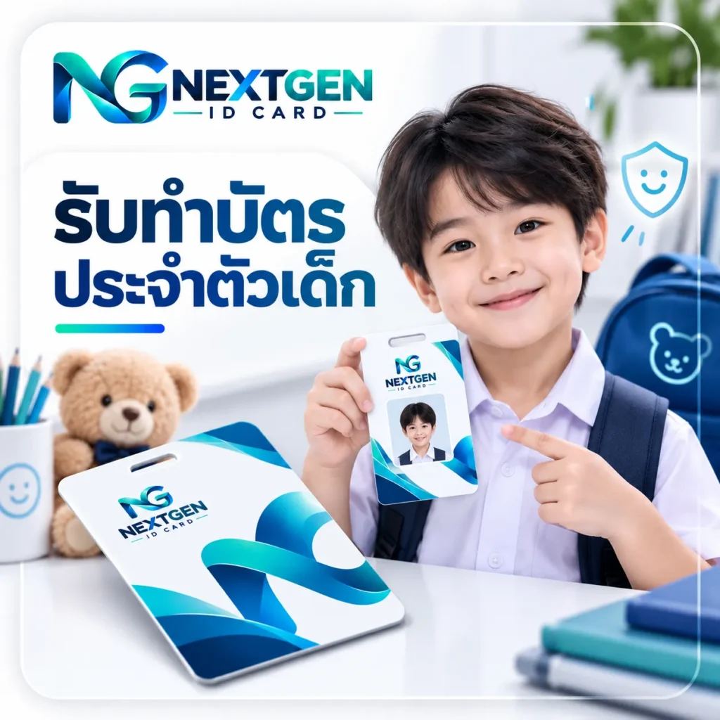 รับพิมพ์บัตรประจำตัวเด็ก NEXTGEN ID CARD