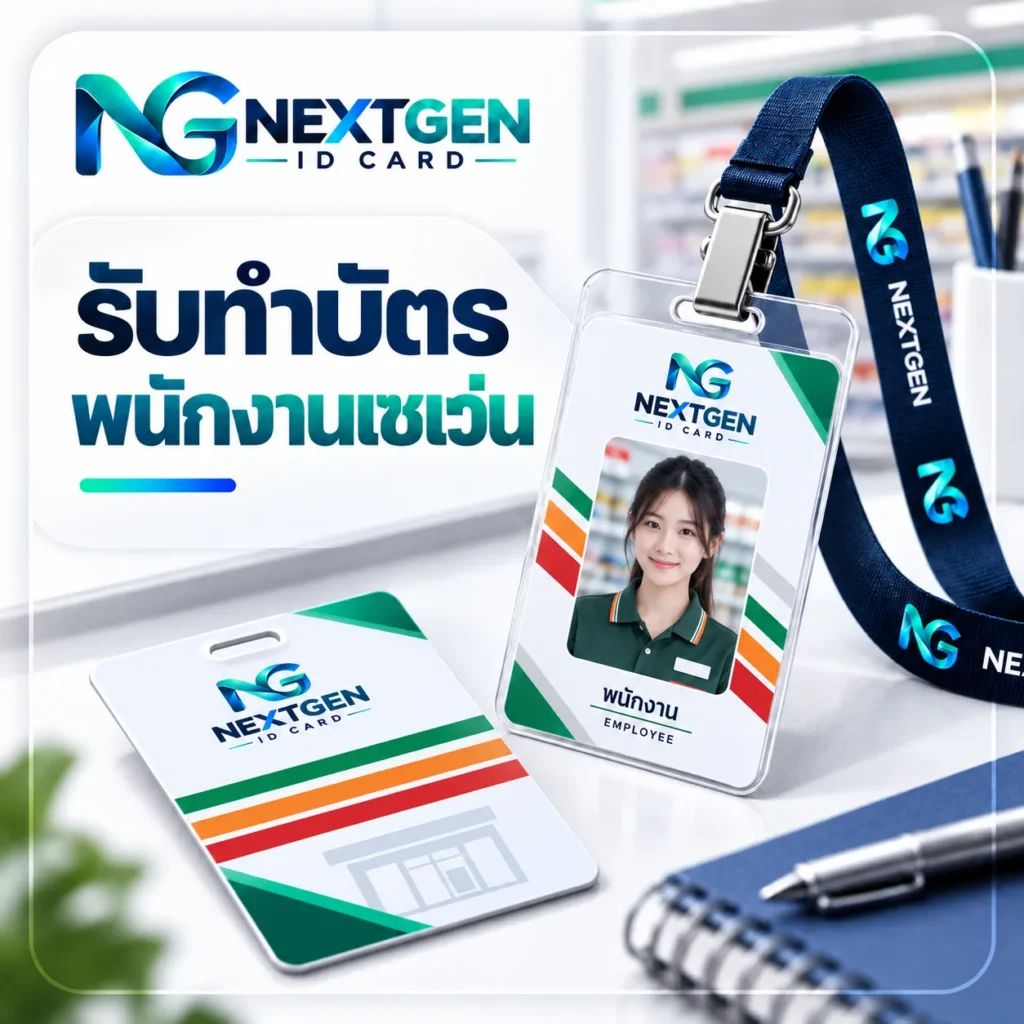 รับพิมพ์บัตรพนักงานเซเว่น NEXTGEN ID CARD