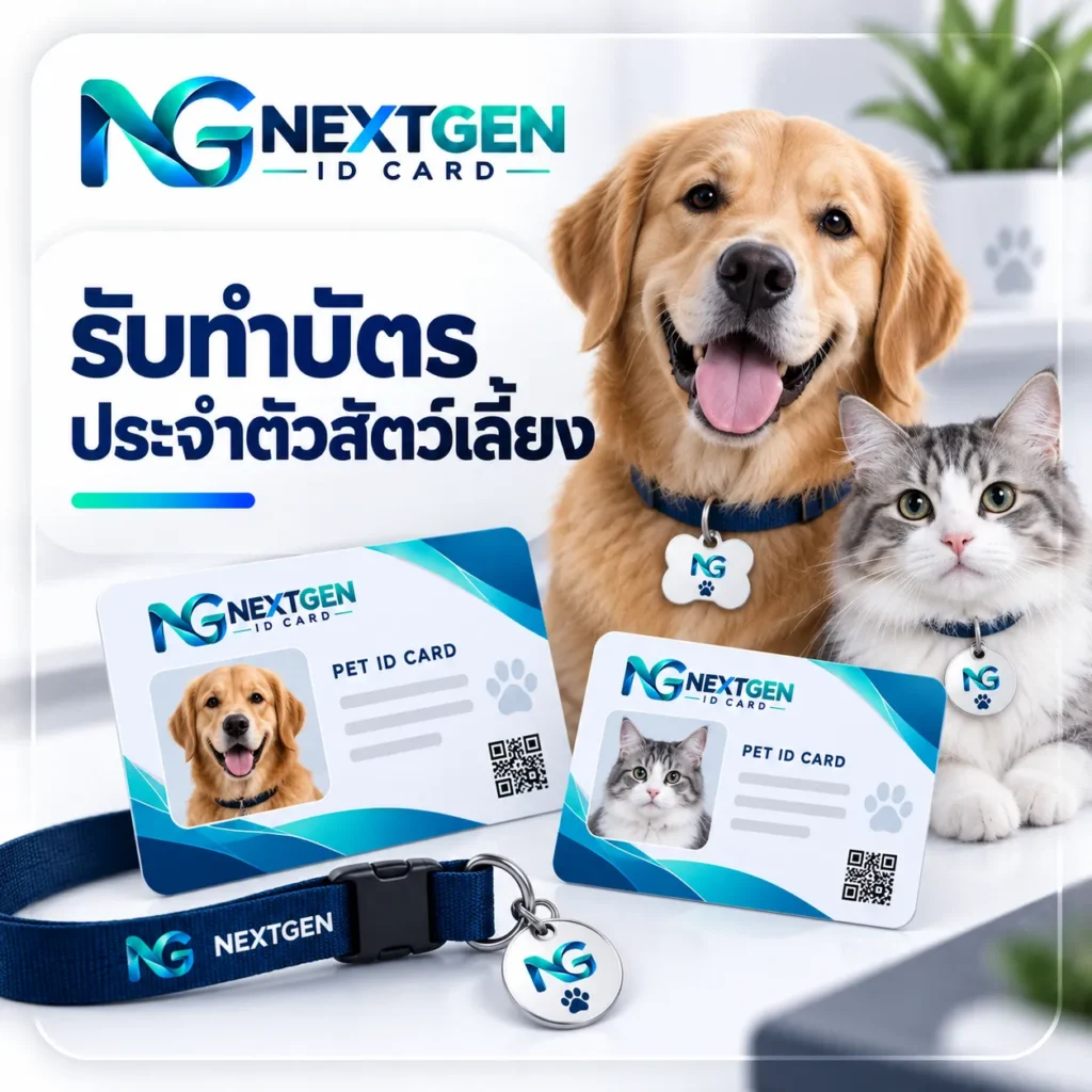 รับพิมพ์บัตรสัตว์เลี้ยง NEXTGEN ID CARD